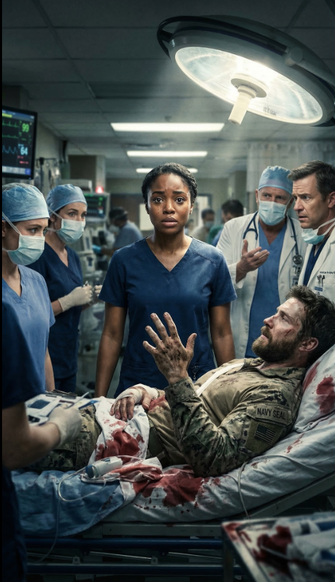 Roześmiali się, gdy weszłam – nowa czarnoskóra pielęgniarka, która była „za cicha”, „za wytworna”, zbyt nieodpowiednia do historii, którą już o mnie napisali. Trzymałam głowę nisko… dopóki nie wbiegli do środka umierającego dowódcy Navy SEALs, wszędzie krew, a monitory krzyczały. Wtedy jego wzrok utkwił we mnie i ostatkiem sił wyszeptał: „Jej. Tylko jej”. W tej sekundzie w pokoju zapadła cisza – bo cokolwiek we mnie rozpoznał, żadne z nich nie było gotowe stawić czoła.