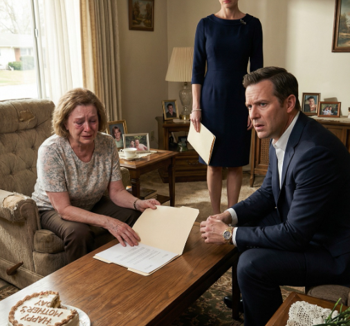 W Dzień Matki mój syn-milioner nachylił się i zapytał: „Mamo… jesteś zadowolona z 5000 dolarów, które Clara wysyła ci co miesiąc?”. Ścisnęło mnie w gardle. Wymusiłam uśmiech i wyszeptałam: „Synu, to kościół ostatnio mnie trzyma przy życiu”. Jego oczy zabłysły – zdezorientowane, niemal przestraszone. Nagle drzwi wejściowe zatrzasnęły się. Clara weszła, elegancka i promienna… i rzuciła teczkę na stół. „Więc” – powiedziała cicho – „czy w końcu mówimy mu prawdę?”