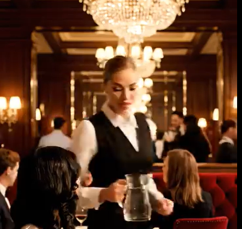 Kelnerka oblewała ciężarną czarnoskórą kobietę wodą — po czym weszło 10 mafiosów: „To żona szefa”