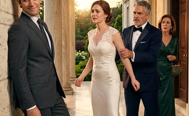 Mój brat zadzwonił do mnie tuż przed ślubem i powiedział: „Tata nie poprowadzi cię do ołtarza. Wybrał mnie”. Zrobiło mi się zimno. „To mój dzień ślubu”. Zaśmiał się i powiedział: „Nigdy nie byłaś priorytetem”. Ale właśnie wtedy, gdy myślałam, że będę musiała wejść sama… Ktoś otworzył drzwi i wszedł do środka. TO, CO STAŁO SIĘ NASTĘPNIE, POZBAWIŁO ICH MOWY.