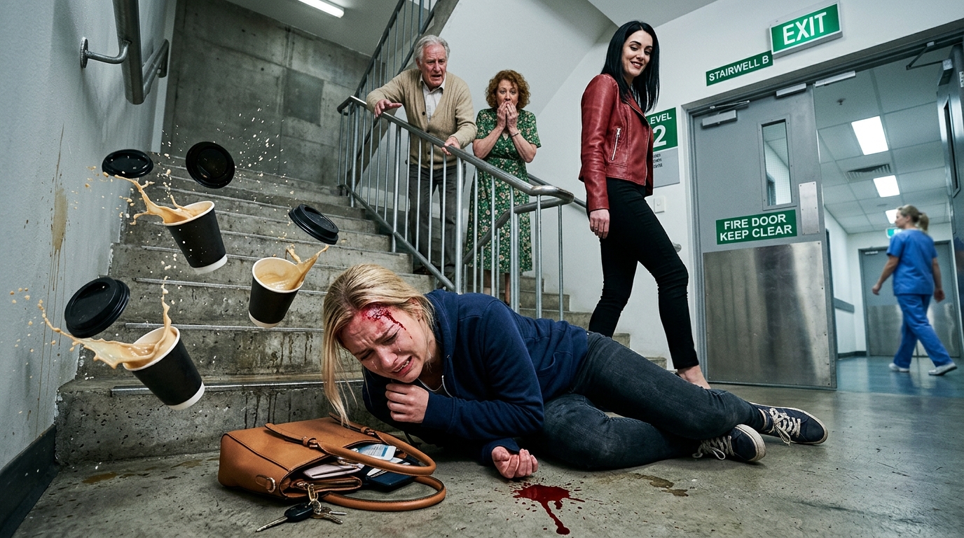 „Zasłużyłaś na to”. Moja siostra uśmiechnęła się krzywo, gdy leżałam skulona na dole szpitalnej klatki schodowej, moje ciało krzyczało z bólu, a wzrok zamazywał się i tracił ostrość. Rodzice pobiegli ją pocieszyć, mówiąc, że to był wypadek, prawda, Haley? Mama dodała: „Niektórzy niezdarni ludzie po prostu nie patrzą, gdzie idą”. Tata się zgodził. Dzieciaki z domów dziecka zawsze w końcu robią krzywdę. W tamtej chwili, leżąc tam z kałużą krwi pod głową, ja…