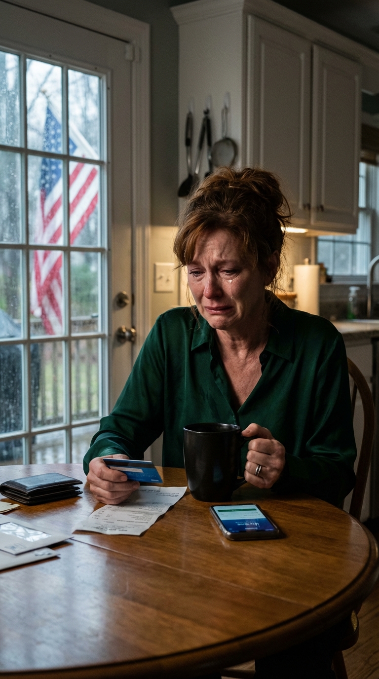 Mój syn zadzwonił tego ranka, zbyt radosny, mówiąc, że jest w „podróży służbowej” i że lokalizacja jest „trochę delikatna”, ale po południu otworzyłam konto i znalazłam ośrodek w Maui, obsługę pokoju, opłaty za spa i zdjęcie Brooke trzymającej koktajl o zachodzie słońca, a następnego ranka krzyknął: „Czemu karty są zamrożone?!” — wtedy wiedziałam, że to nie ja najbardziej panikuję