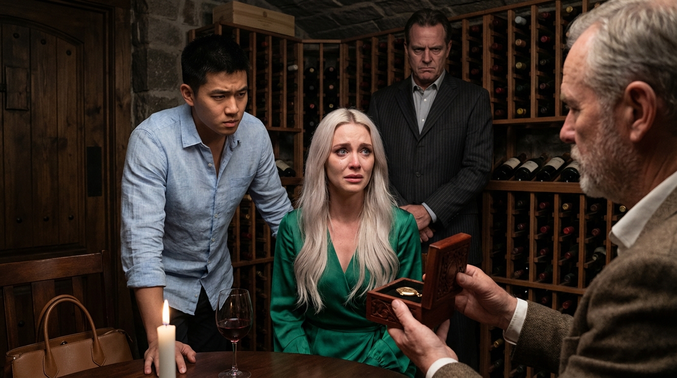 Byłam w kawiarni z mężem i bratem. Kiedy poszli zapłacić, nieznajomy postawił na stole małe drewniane pudełko i powiedział: „Nie ufaj im. Będziesz tego potrzebować dziś wieczorem, żeby przeżyć”. Zanim zdążyłam zapytać, zniknął. Potajemnie zabrałam pudełko do domu. Tej nocy, kiedy w końcu je otworzyłam… cokolwiek było w środku, miało mnie znaleźć, zanim oni mnie znajdą.