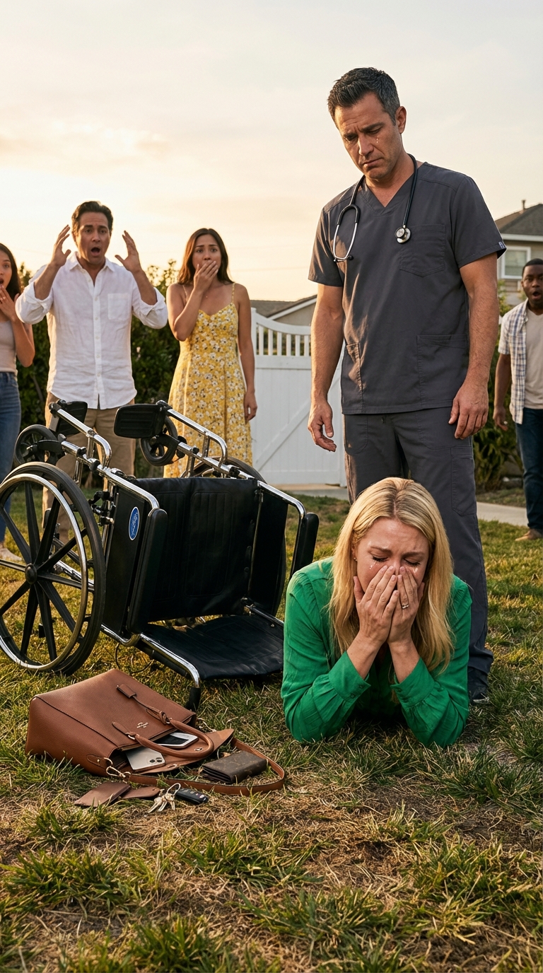 Mój brat zepchnął mnie z wózka inwalidzkiego podczas naszego zjazdu rodzinnego. „Przestań udawać, że zwracasz na siebie uwagę”. Wszyscy się śmiali, kiedy leżałem na ziemi. Nie wiedzieli, że mój lekarz stoi tuż za nimi. Odchrząknął i powiedział pięć słów, które zakończyły wszystko.