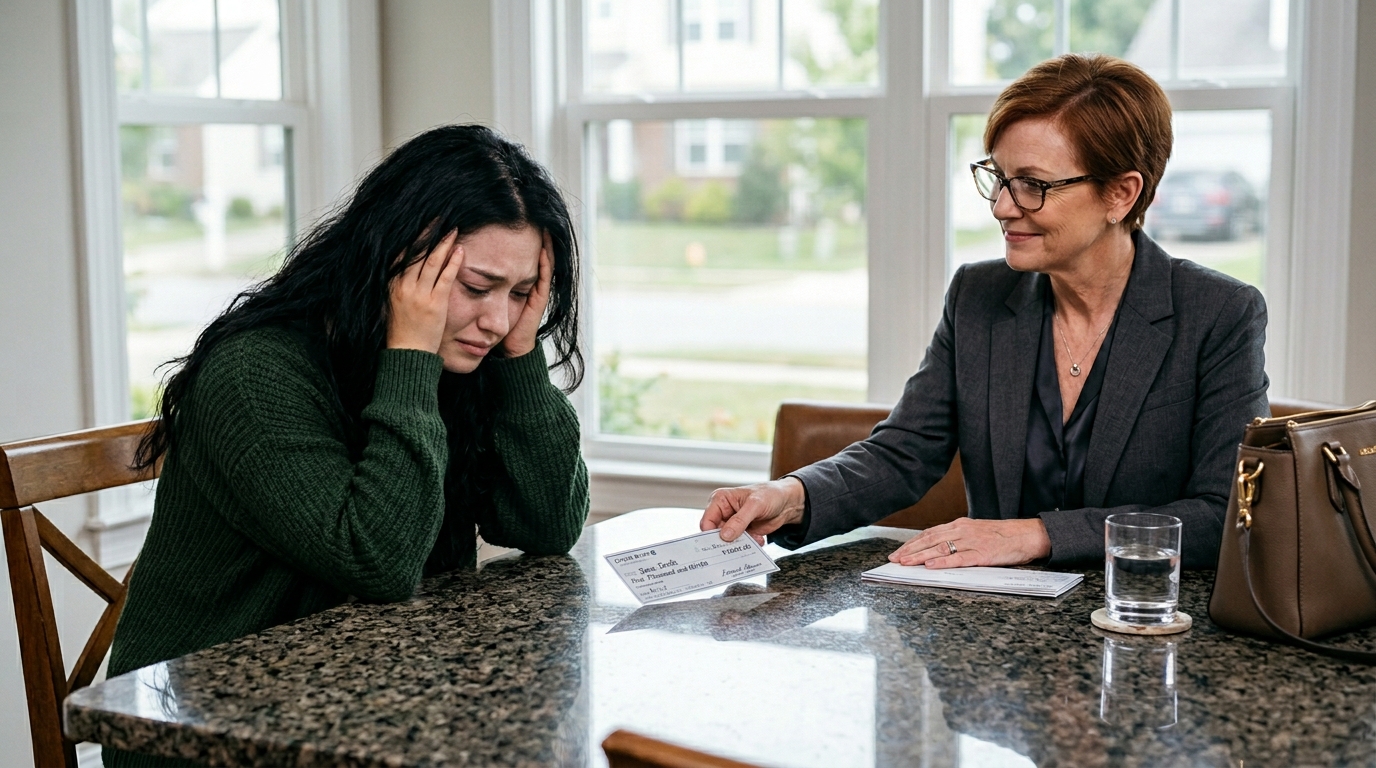 Więc moja przyszła teściowa próbowała mnie przekupić, jakbym była jakąś niedogodnością, którą może po prostu wypisać i sprawić, że zniknę. 50 000 dolarów. Tyle ponoć wynosiła moja cena.