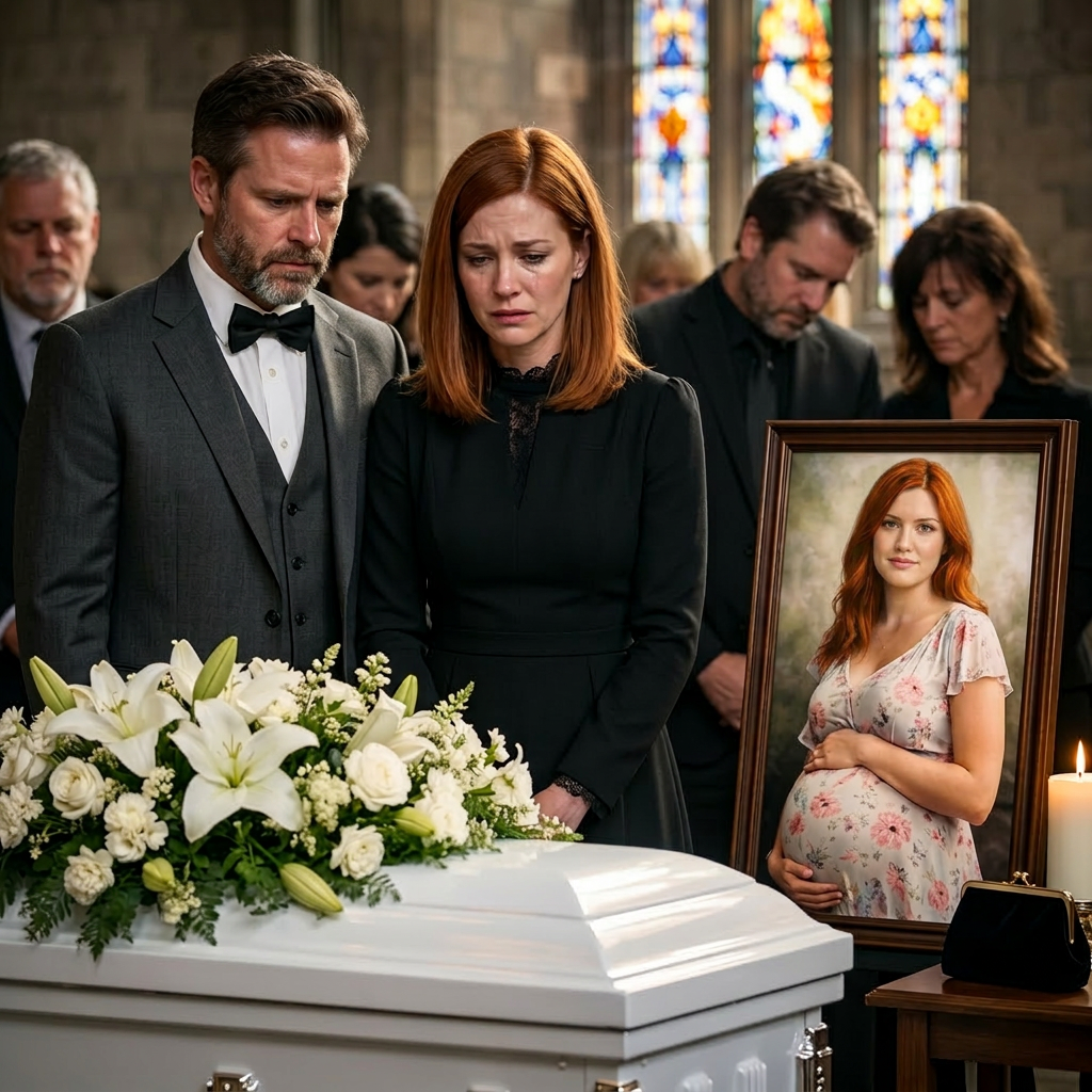Muž dorazil na pohřeb své těhotné manželky se svou milenkou – pak její právník otevřel závěť a odhalil pravdu