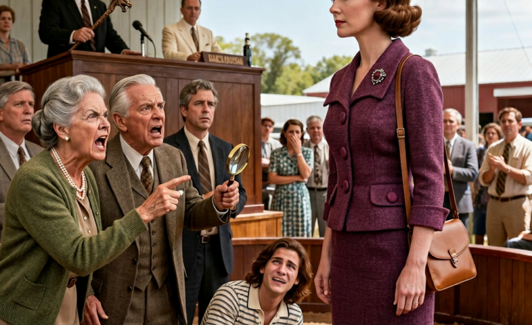 Vešel jsem do dražby elitního dobytka. Moje sestřenice mi s krutým úsměvem zašeptala: „Neměl jsi chodit, ta obsluha ničí prestiž.“ Nevěděla, že jsem jediným dědicem ranče, kde žila ona a celá její rodina, ani že budou vystěhováni před posledním rozsudkem.