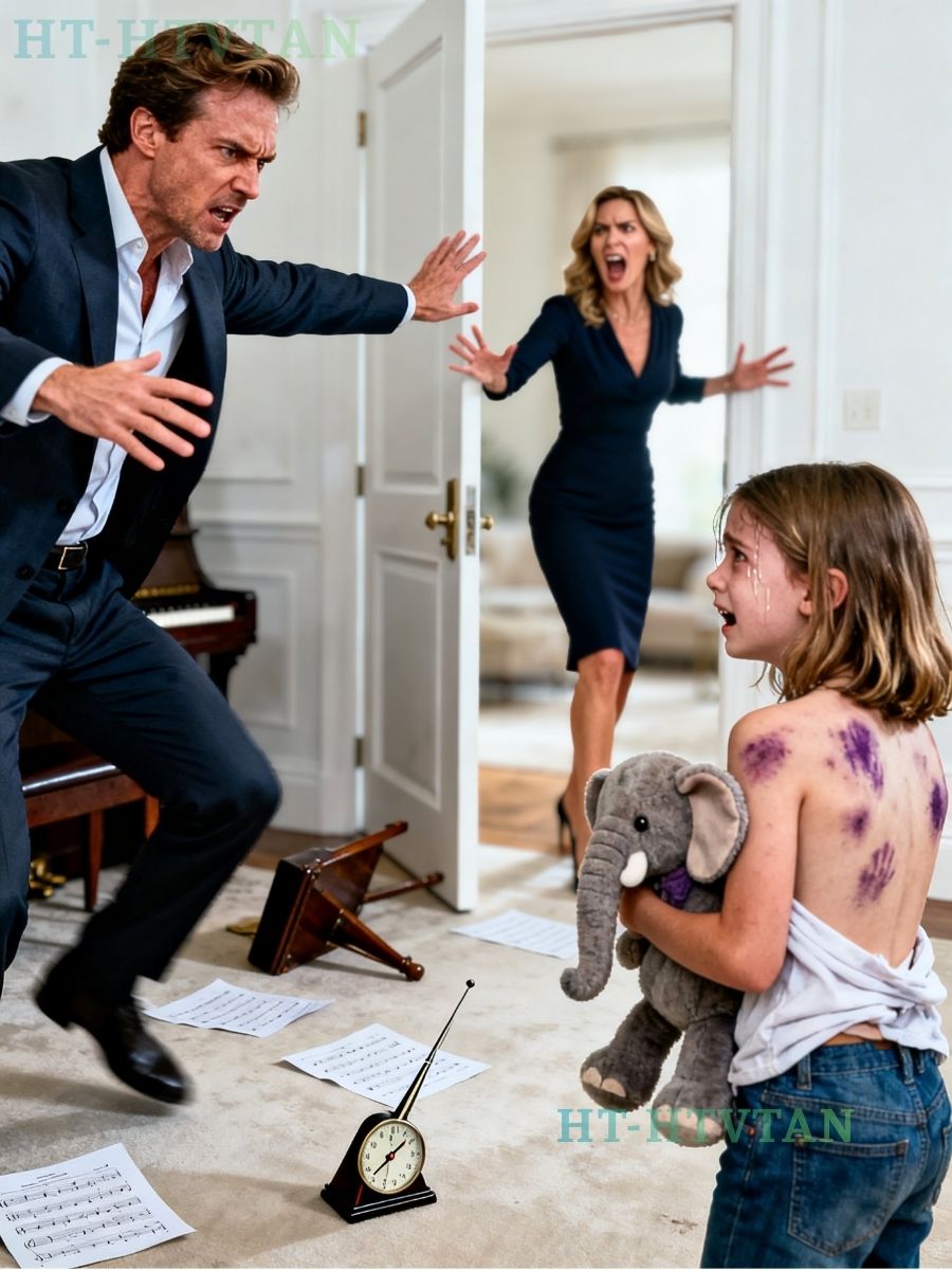 Přípravy na dceřin klavírní koncert. Lily mi napsala ze svého pokoje. „Tati, pomoz mi se zipem. Jen ty. Zavři dveře.“ Bez šatů. Zvedla si košili. Záda měla pokryté fialovými modřinami. Otisky rukou. „Tati, tady dědeček Roger. Každou sobotu, když pracuješ. Babička mě drží. Máma to ví. Řekl jsem jí to.“ Tři měsíce týrání. Zachoval jsem klid. Sbalil jsem jí tašku. „Už odcházíme.“ Moje žena zablokovala dveře. „Ne, nejdeš. Moji rodiče…