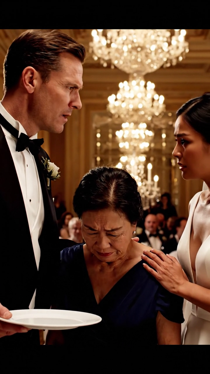 Na svatbě mého syna mi snacha udělala ze stolu zkoušku – pak se jeden host tiše zeptal: „Vědí, kdo jste?“