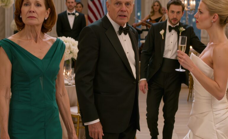 No casamento do meu filho, a noiva apresentou-me como se eu fosse um pormenor insignificante. Então, o pai dela olhou para mim, perdeu toda a cor e percebeu que a mulher de quem a sua família se acabara de rir seria a próxima a sentar-se à cabeceira da mesa da