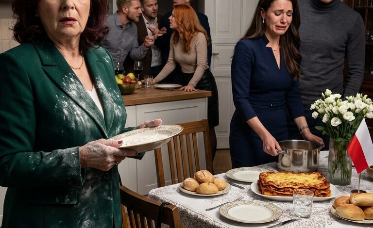 „Proszę wyjść. Nie było cię na liście gości” – powiedziała moja synowa, gdy usiadłam przy stole urodzinowym, który sama przygotowałam. Ale to był mój dom. Powoli wstałam, podeszłam do drzwi i zrobiłam coś, co zaparło dech w piersiach wszystkim gościom.