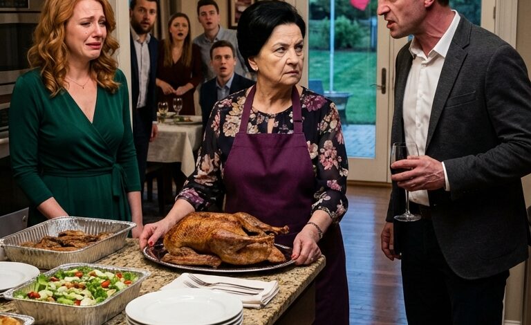 Spędziłam 24 godziny gotując na rocznicę ślubu syna, tylko po to, by usłyszeć, jak żartuje: „Możemy to oddać psom”. Po cichu spakowałam wszystkie dania i wyszłam. Kilka godzin później wszystko potoczyło się zupełnie inaczej.