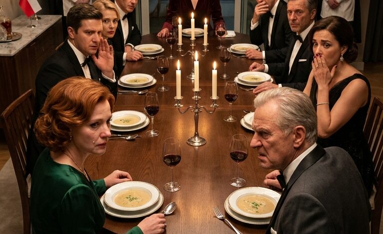 NA BLACK TIE DINER U TEŚCIÓW MOJEGO SYNA W ZACHODNIM VANCOUVER POSADZILI MNIE NA DALEKIM KOŃCU STOŁU, BLISKO KUCHNI