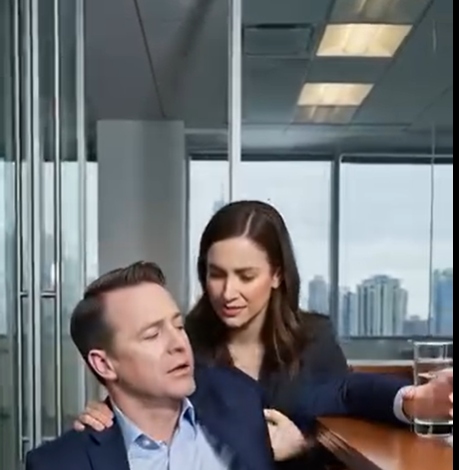 Jestem Lucas Grant – najzimniejszy deweloper w Chicago, człowiek, który bardziej ufa kontraktom niż ludziom. Udałem więc zapaść na podłodze w biurze, czekając, aż Emily Carter wpadnie w panikę… albo coś ukradnie. Nie zrobiła tego. Wygładziła moje papiery, poprawiła marynarkę i zostawiła szklankę wody, jakbym był człowiekiem. Na korytarzu jej głos się załamał: „Noah, oddychaj… przeprowadzimy cię przez badanie słuchu”. Wtedy mój „test” rozsypał się na kawałki – i zaczął się kolejny, większy.