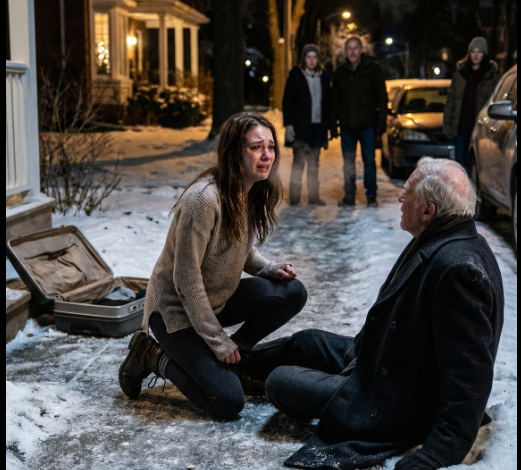 „Było 8 stopni, a moi teściowie właśnie wyrzucili mnie boso w mroźną noc. Stopy miałam zdrętwiałe, a serce jeszcze zimniejsze – dopóki nie zobaczyłam staruszka padającego na pobocze drogi. »Nie dotykaj go!« krzyczeli obcy. »Jeśli cię obwini, twoje życie się skończy!«. Ale i tak zaniosłam go do szpitala. Kiedy otworzył oczy, spojrzał mi prosto w oczy i wyszeptał: »Więc… to byłaś ty od początku«”.