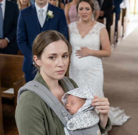 Osiem miesięcy po rozwodzie mój telefon zawibrował, słysząc jego imię. „Przyjdź na mój ślub” – powiedział, zadowolony z siebie jak zawsze. „Ona jest w ciąży – w przeciwieństwie do ciebie”. Zamarłam, zaciskając palce na szpitalnym prześcieradle. W pokoju wciąż unosił się zapach antyseptyku, a moje ciało wciąż bolało po porodzie, o którym nawet nie wiedział. Wpatrywałam się w śpiące obok mnie dziecko i cicho się zaśmiałam. „Jasne” – wyszeptałam. „Będę”. Nie ma pojęcia, co ze sobą przynoszę. A kiedy to zobaczy… wszystko się zmieni.