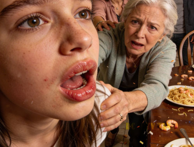 Kiedy 15-letnia Lily szepnęła przy stole: „Nie mogę oddychać”, jej macocha kazała wszystkim jeść dalej — aż do momentu, gdy ratownik medyczny wpadł przez drzwi, zobaczył jej sine usta i zdał sobie sprawę, że rodzina zignorowała śmiertelną reakcję alergiczną, która mogła ją zabić w ciągu kilku minut.