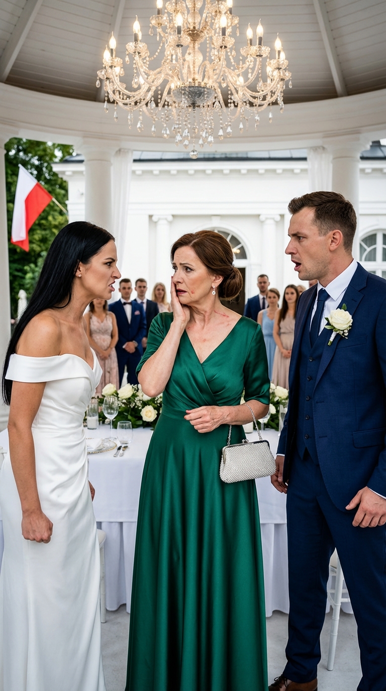 Na ślubie mojego syna panna młoda uderzyła mnie tak mocno, że muzyka ucichła, a potem nazwała mnie głupią staruszką przed pełną gości salą balową, a ja mogłam pomyśleć tylko jedno: nie miała pojęcia, czyją matkę właśnie uderzyła.