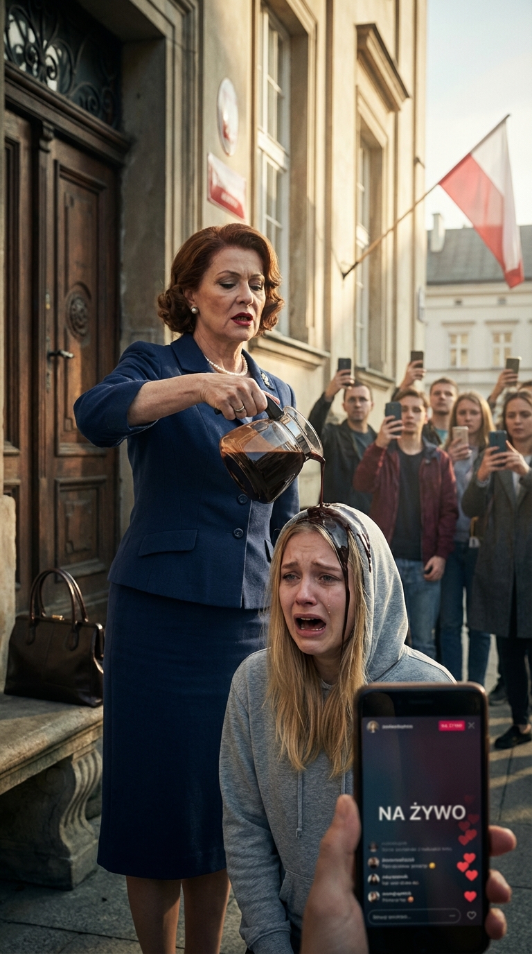 „Patrz na to” – powiedziała mama, polewając mnie kawą. „Tak właśnie traktujemy śmieci”. Wszyscy to nagrali. Wrzucili do sieci – stało się viralem. Ale nie wiedzieli…