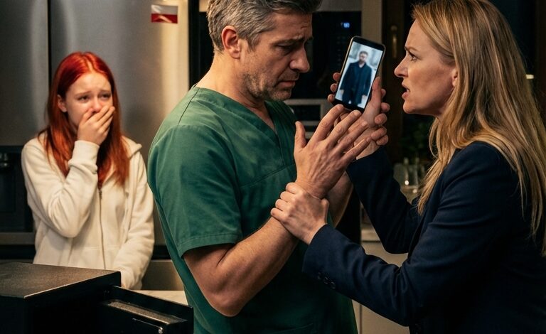 Adoptowałem trzyletnią ocalałą dziewczynkę, którą poznałem pierwszej nocy na ostrym dyżurze po śmiertelnym wypadku. Trzynaście lat później kobieta, którą planowałem poślubić, wcisnęła mi „dowód” w twarz: ziarniste nagranie z korytarza, szarą bluzę z kapturem mojej córki i mój otwierający się sejf. Przysięgała, że ​​Avery kradł i „coś ukrywał”… aż pewien szczegół w nagraniu zmroził mi krew w żyłach i obrócił oskarżenie przeciwko niej.