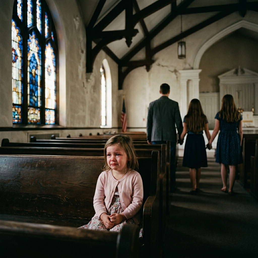 When I was four years old, my mother sat me on a bench inside a church and said, “Stay here. God will take care of you.” Then she turned around and walked away, smiling, hand in hand with my father and sister. I was too stunned to even cry—I could only sit there and watch them leave me behind. But twenty years later, they walked into that very same church, looked straight at me, and said, “We’re your parents. We’ve come to take you home!” – Story