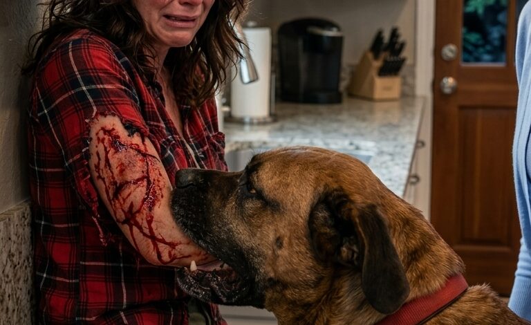 Jen chvilku… – “Moje tchyně se ušklíbla, když mi její pes zabořil zuby do paže, a když jsem zavolala manžela na pomoc, chladně…