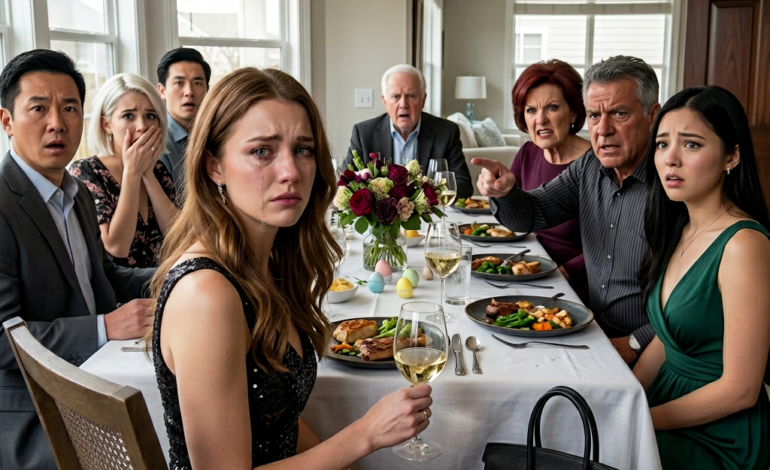 “My parents announced at Easter dinner, ‘We’re flying the whole family to Paris for your sister’s wedding in June.’ Everybody cheered. Then I asked them, ‘What date is the ceremony?’ Mom smirked, ‘You’re not invited. You can stay home and watch your son.’ The table went quiet. I smiled… and dropped the bomb…
