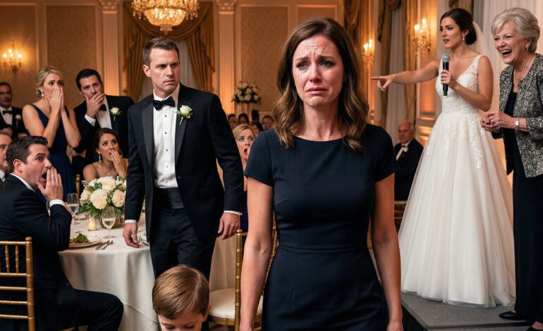 At my sister’s wedding, she mocked me in her speech. “My sister is a single mother, unwanted by anyone. Does anyone want to pick her up?” My mother laughed, “She’s a used product, but still functional! She even comes with a defective son! Haha!” The room filled with laughter. That moment, the groom slowly stood up. As he began to speak into the mic, the entire room froze.