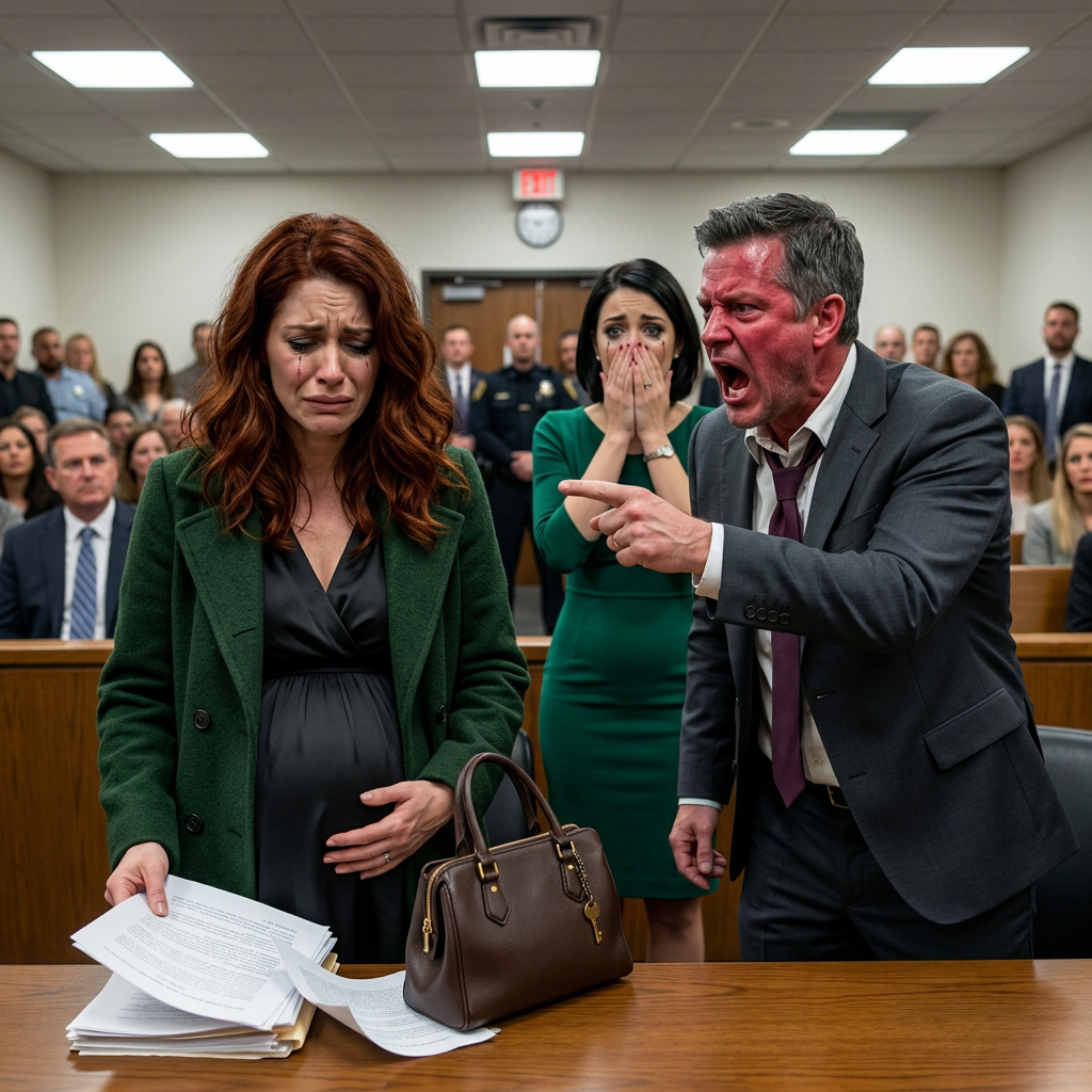 I came home pregnant and found my husband alone in my room with his mistress. Instead of shame, he screamed that I had no right to stay there with my “big belly” and threw me out. I collapsed in pain, but in court, the truth destroyed everything he had.