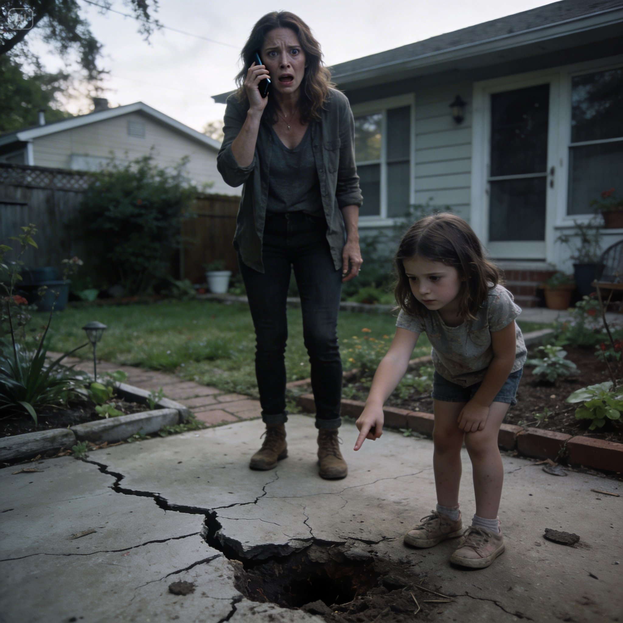 My husband vanished right after our long-awaited daughter was born. Six years later, my psychic little girl suddenly pointed to the concrete in our garden and said, “Dad wants you to find him. As soon as possible.” The second those words left her mouth, all the color drained from my face, and I grabbed my phone to call the police immediately.