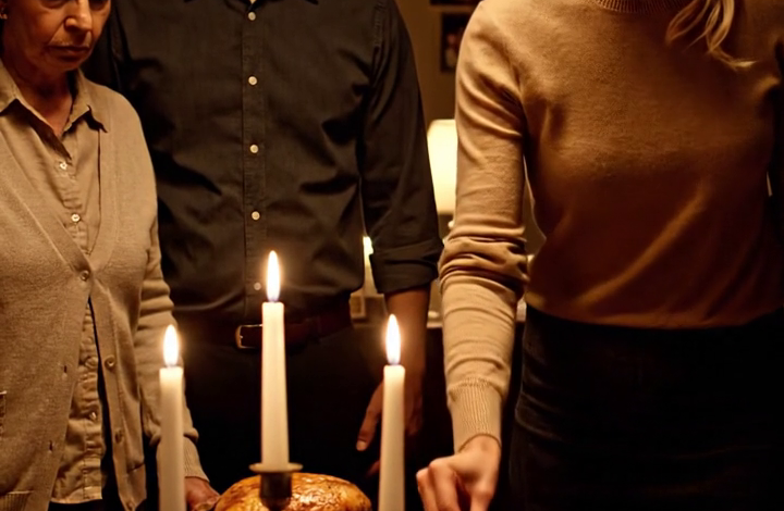 Jednou večer mě syn pozval na večeři. Jakmile jsem vešla, u stolu už bylo prostřené volné místo… pro mého manžela – muže, který zemřel před dvěma lety. Zeptala jsem se proč. Syn se snažil zůstat klidný, ale ruce se mu stále lehce třásly, když řekl: „Mami, je tu něco, co jsme ti nikdy neřekli.“