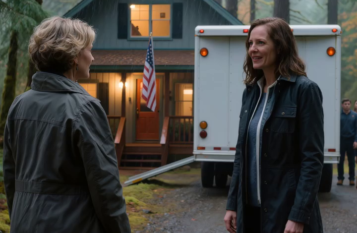 Po dlouhém týdnu v Seattlu jsem se vracela do Cedar Havenu za studeného deště severozápadního Pacifiku a pak jsem ztuhla, když jsem viděla syna a snachu, jak vyklízejí dům, který jsem si postavila vlastníma rukama. Nevystoupila jsem z auta, tiše jsem si strčila ruku do kabelky