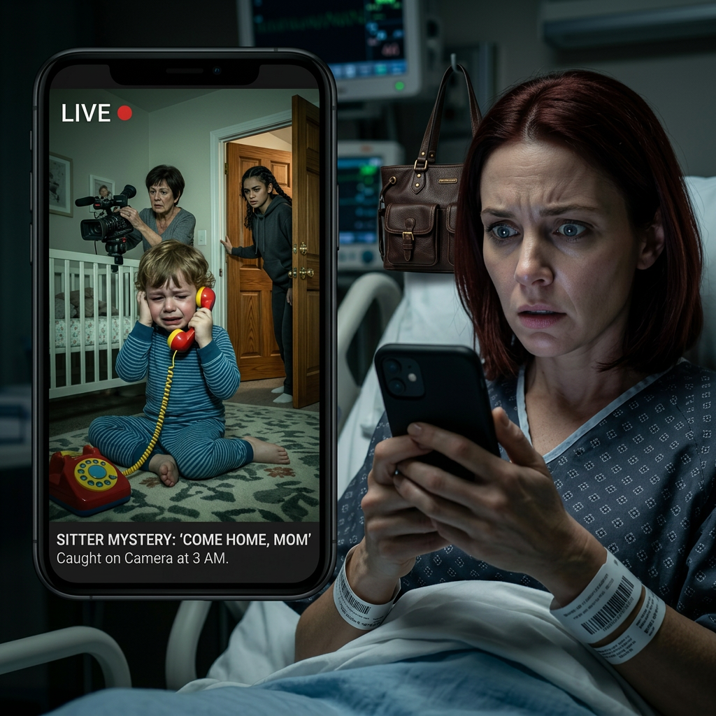 While I was in the hospital giving birth, my 3-year-old stayed behind with a babysitter. Then he called me crying, “Come home, Mom.” Instantly uneasy, I asked Grandma to install cameras. But when we watched the footage, it revealed scenes beyond belief. Who was this sitter really? – Story