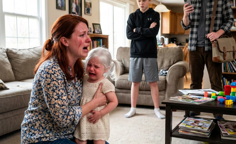 When my husband laughed after his stepson punched my 3-year-old daughter in the stomach, I realized something in our marriage had broken beyond repair. Then he joked about taking a picture for social media, and what I did next left him desperately trying to explain himself.