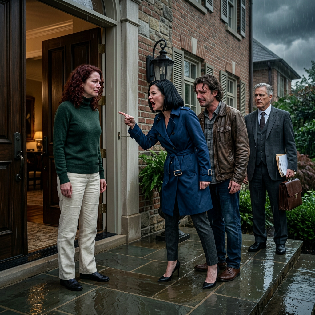 My Ex-Husband’s New Wife Showed Up at My Door Demanding Their “Rightful Share” of My Father’s Estate and Ordered Me to Move Out Immediately, but Her Greedy Smirk Vanished the Second My Lawyer Walked in Right Behind Her