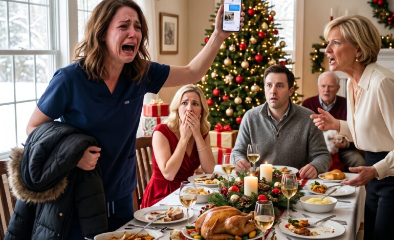 My husband insisted I had to work the night shift at the hospital, but something felt wrong. That night, my sister-in-law posted a Christmas photo, then deleted it within minutes. The caption said, “Family reunion… the best Christmas ever!” A week later, their invitation revealed why they never wanted me to see it.