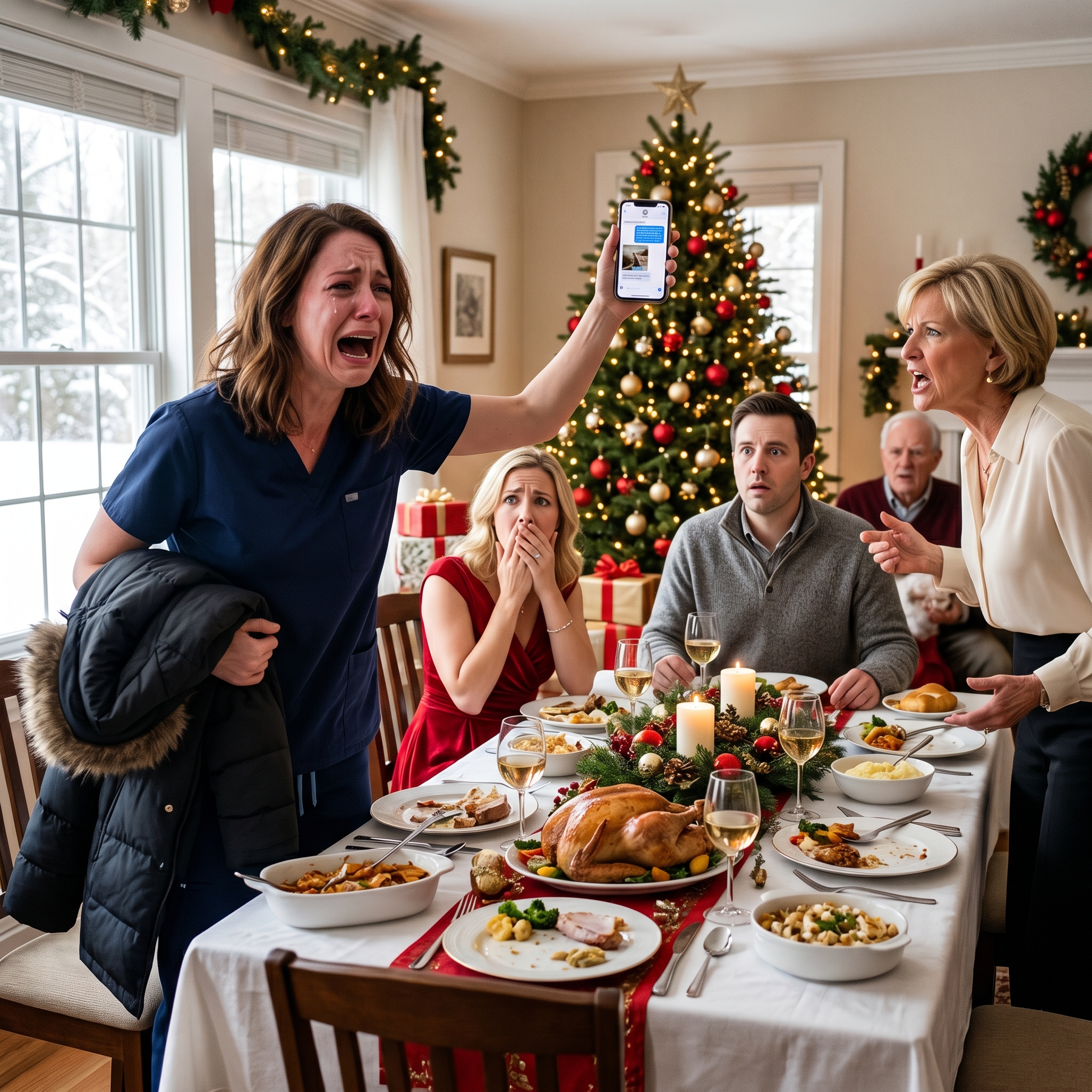 My husband insisted I had to work the night shift at the hospital, but something felt wrong. That night, my sister-in-law posted a Christmas photo, then deleted it within minutes. The caption said, “Family reunion… the best Christmas ever!” A week later, their invitation revealed why they never wanted me to see it.