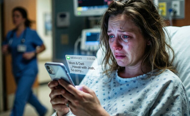 They told me, ‘We’re already at the airport. Hawaii can’t wait.’ I was lying in a hospital bed, my husband dead just hours earlier, my body breaking into labor at 2 a.m. I remember choking out, ‘Mom… Daniel is gone,’ and hearing nothing but cold indifference. That was the night I stopped being their daughter. Years later, when they showed up at my door asking to see my child, they had no idea what was waiting for them. – True Stories