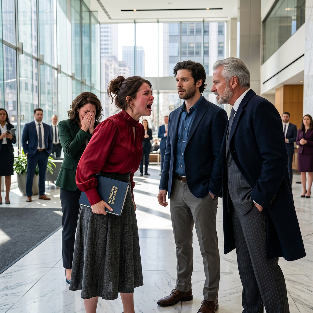 The VP’s daughter mocked my outfit, waved the dress code in my face, and fired me before I got past the lobby. Then the $4B investor arrived, greeted me with a hug, and asked if I was ready to sign the merger. When I explained what had just happened, his expression completely changed.