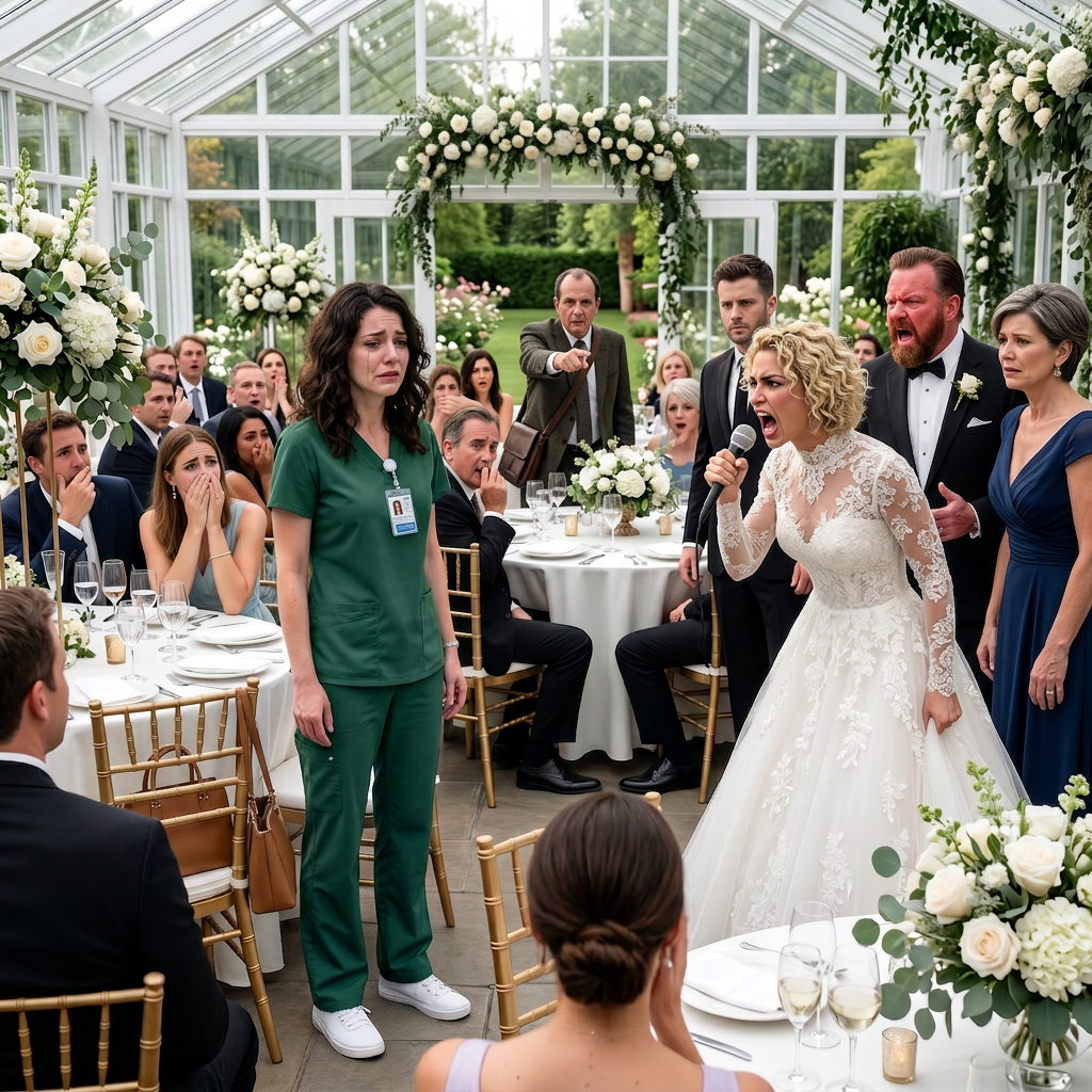 My sister mocked me at her wedding dinner by calling me “just a nurse,” and my parents laughed right along with her. Then the groom’s father looked at me like he’d seen a ghost and said, “Wait… you’re the girl who…” His next words changed the entire mood of the room in an instant.
