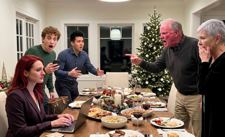 “At Christmas dinner, Dad announced, ‘You’re not getting any inheritance—your brothers deserve it.’ I just smiled and closed my laptop. Then my nephew gasped at his phone: ‘Eliza Hayes—the new tech billionaire who owns her family’s company.’ The room went silent when they saw the number…”