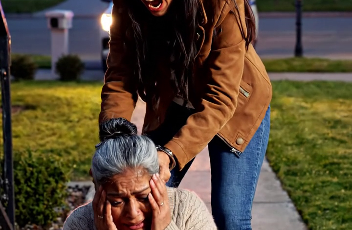 I still hear my skull crack against the floor when Derek snarled, ‘Stay down.’ Then my own daughter yanked my hair and dragged me across the porch, hissing, ‘Get out. It’s three million. You’re nothing.’ Neighbors watched. Nobody moved. I thought that was the moment I lost everything—my family, my dignity, maybe even my life. Then, somewhere down the street, I heard sirens… and everything changed. – True Stories