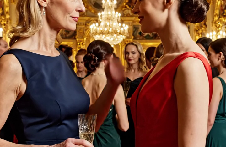 My Husband’s Secretary Mocked Me at the Christmas Party—Then I Asked Her One Question That Made Her Drop Her Champagne Glass.
