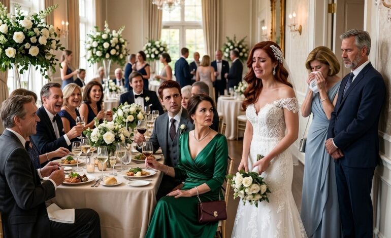 Everything seemed perfect on my wedding day until I saw my parents standing alone while my husband’s family occupied all 9 seats at the main table. Then his mother whispered, “They look poor,” and he agreed. What I announced moments later changed the entire wedding and ruined him on the spot.