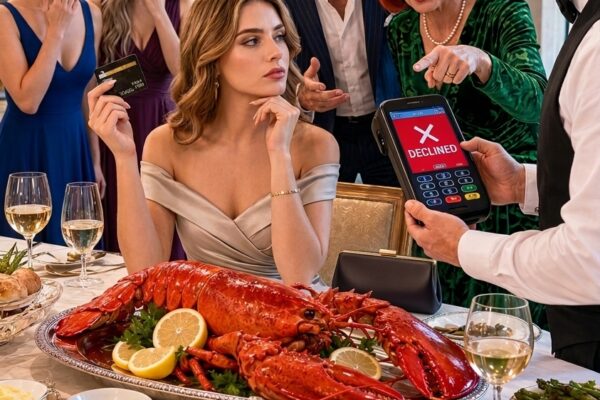 Moje rodina si po třech letech bez kontaktu objednala humra za 4 386 dolarů – pak mi táta vystavil účet, ale manažer odhalil skutečnou past…
