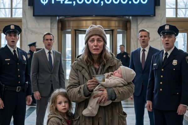 Matka bez domova nervózně vstoupila do banky a svírala opotřebovanou kartu svého zesnulého dědečka a doufala, že dostane pár dolarů. Ale když ji pokladník vložil, rovnováha, která se mihla přes obrazovku, ohromila celou místnost do ticha.