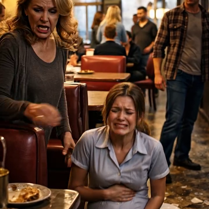 I froze when I saw my daughter—nine months pregnant—still working as a waitress, her hands trembling as she carried heavy trays. The moment her eyes met mine, she broke down in tears and whispered, ‘Mom… my husband… he hurts me.’ My heart stopped. I thought I knew her life, her marriage, her smile. But that night, I was about to uncover a truth so horrifying it would change everything. – True Stories