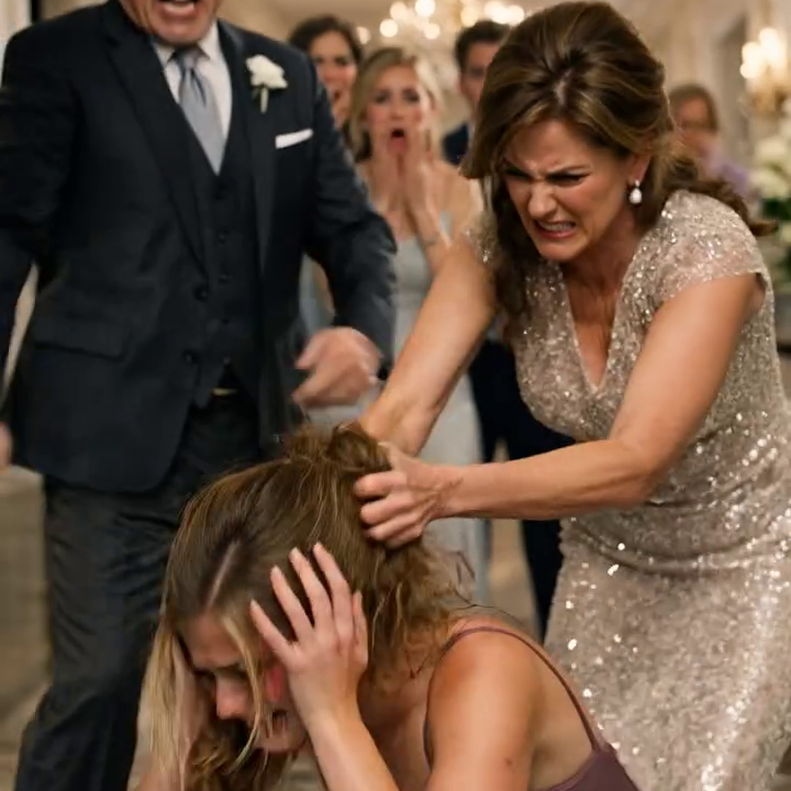 At my sister’s wedding, my stepmom blocked the door and hissed, “You’re not ruining this day.” Seconds later, she yanked my hair and slapped me in front of everyone. I was still in shock when my dad pointed at the floor and said, “Kneel and apologize to her.” I walked out without a word… but before sunset, they were calling me like their lives depended on it. – True Stories